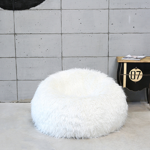 Offre Spéciale en fausse fourrure tissu géant pouf couverture souple Fluffy Fausse Fourrure Grand Sac De Haricot rond Paresseux Canapé-Lit salon canapé meubles - Product Image 6