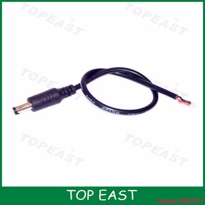 <strong>DC</strong> <strong>Power</strong> <strong>Cable</strong> 5.5/2.1mm Male to Female with Wire Solder 30cm or More Black for CCTV Camera - Product Image 2