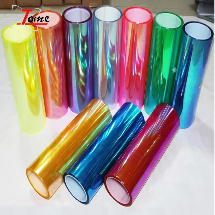 2018 Nóng Bán 0.3*9M Ánh Sáng Màu Xanh Xe Tint Phim Với PVC Vinyl Film Đối Với Xe