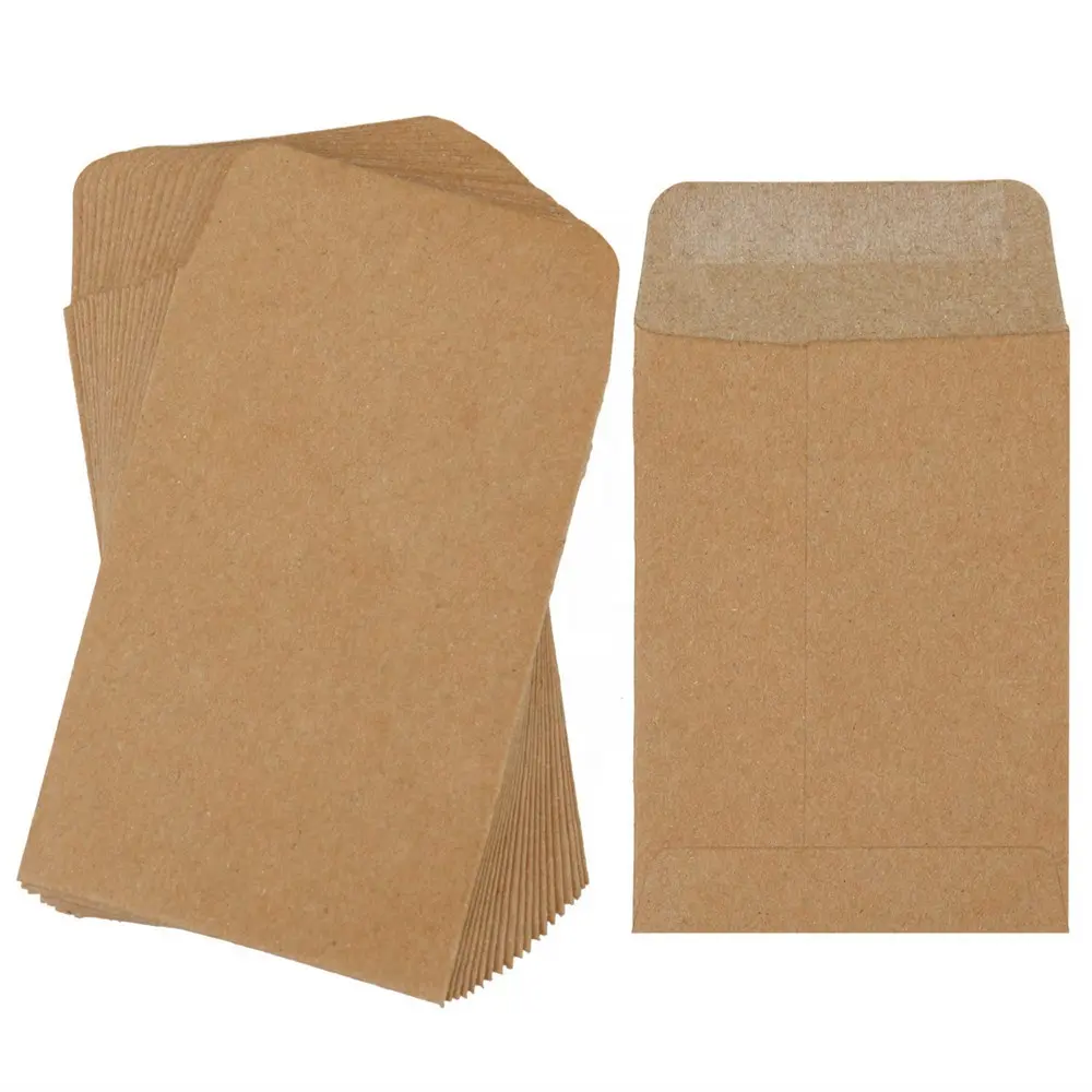 Petites Enveloppes de Papier Kraft Auto-Adhésif Mini Pièces Enveloppes pour Pièce De Timbres ou de Petites Pièces 2.25x3.50 pouces