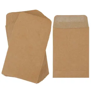 Small Coin Envelopes Kraft Paper Self-Adhesive Money Envelopes for Coin And Seed 2.25 x 3.50 inch