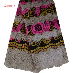 Tissu africain en cire de haute qualité en tulle africain pour robes de mariée 846