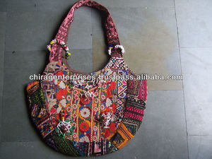 Vintage Banjara Gypsy Bolsos con borlas POM-POM jhumka Kada's & latkans - Product Image 1