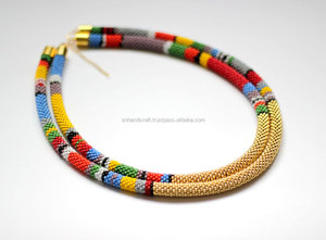 Collar de Estilo Africano de Moda, Collar Gitano con Cuentas a Precio Económico - Product Image 2