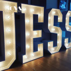 Da Sposa su misura Amore Mr. & Mrs Light Up Alfabeto Marquee Illuminazione Lettere Con Le Lampadine