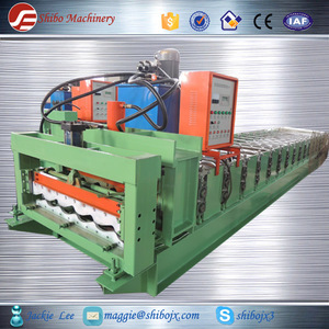 Shibo de acero esmaltado hoja techos rodillo del azulejo que forma <span class=keywords><strong>la</strong></span> máquina para Canton Fair - Product Image 3