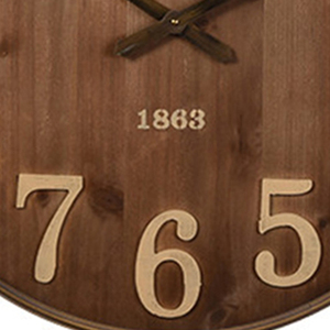 <span class=keywords><strong>Horloge</strong></span> <span class=keywords><strong>murale</strong></span> ronde en bois vintage 1863 géante pour maison salon Art déco <span class=keywords><strong>Design</strong></span> Style Quartz Type de motif - Product Image 4