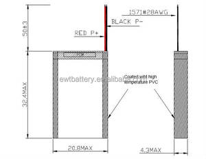 LP402030 충전식 <span class=keywords><strong>3.7v</strong></span> <span class=keywords><strong>190mah</strong></span> 리튬 폴리머 배터리 패드 전화 Mp4 Mp3 스마트 시계 UPS 사용 <span class=keywords><strong>Lipo</strong></span> Lp 402030 배터리 - Product Image 4