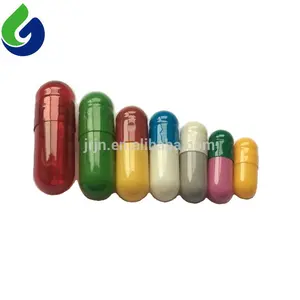 Taille personnalisée 000 00 0 1 2 3 4 5 capsules de gélatine dure vides colorées