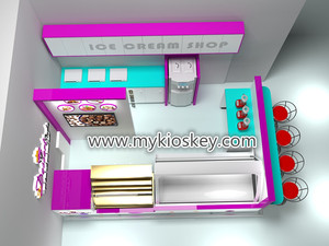 Fantastic design ice cream chiosco da dessert negozio di alimentari per il centro commerciale - Product Image 5