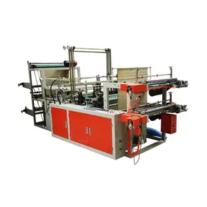 plastic Garbage bag production cutting line fruits vegetables shopping bags on roll bag making machine price