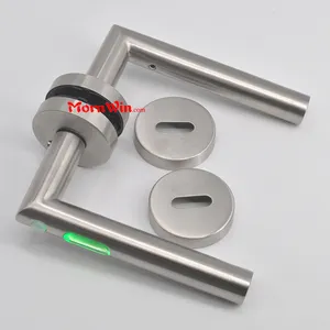 Good selling china factory OEM stainless steel right angle beautiful lighting LED door lever handle