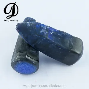 Wholesale uncut spinel rough stone for sale dark blue 112# synthetic spinel material