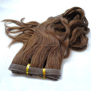 Comercio al por mayor de calidad superior 100% Remy virginal del pelo humano trama de la piel de la PU/las extensiones - Product Image 2