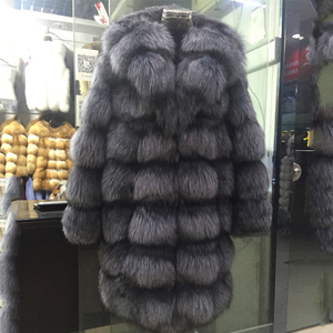 Russian Style Real <strong>Silver</strong> Fox Fur Coat Natural Fur <strong>Jacket</strong> for Women - Product Image 3