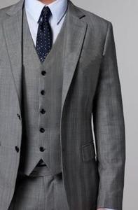 Formale di Affari 3 Pezzi Giacca + Pant + Vasta Dentellato Risvolto Sposo del Vestito degli uomini di WF070 - Product Image 2