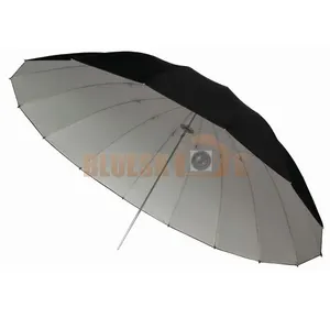 사진 16pcs 유리 섬유 리브 고무 화이트 블랙 커버 포물선 우산 전문 사진 STtudio