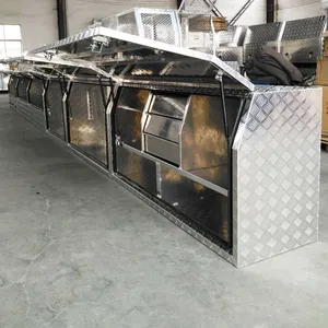 Tool Box Box Storage Tool Box Aluminum Storage Truck Tool Box With Shelf And Drawers For Trailer And Pickup BH-X1705382SCT