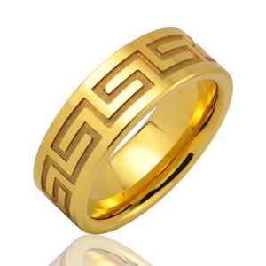 8 MILLIMETRI Greco Chiave Anello di Carburo di Tungsteno Anello di Nozze D'oro - Product Image 4