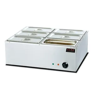 Máquina de fusão de chocolate quente Aquecimento sopa quente Counter Top Food Display Warmer Steam Buffet Bain Marie Server Showcase