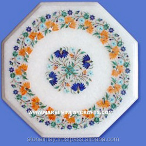White Unique Marble Table <b>Top</b> - Product Image 1