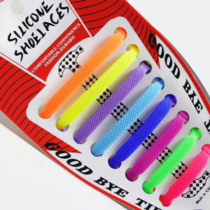 Lacets plats en Silicone pour chaussures, lacets en caoutchouc sans nœud, lacets d'ancrage élastiques, nouvel arrivage - Product Image 5