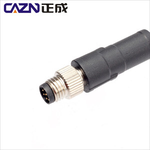 CAZN M8 kalıplı korumalı PVC PUR kablo 1 2 5 metre su geçirmez IP67 konnektörleri 3 4 5 6 8 çekirdek güç veri kablosu sensörleri - Product Image 1