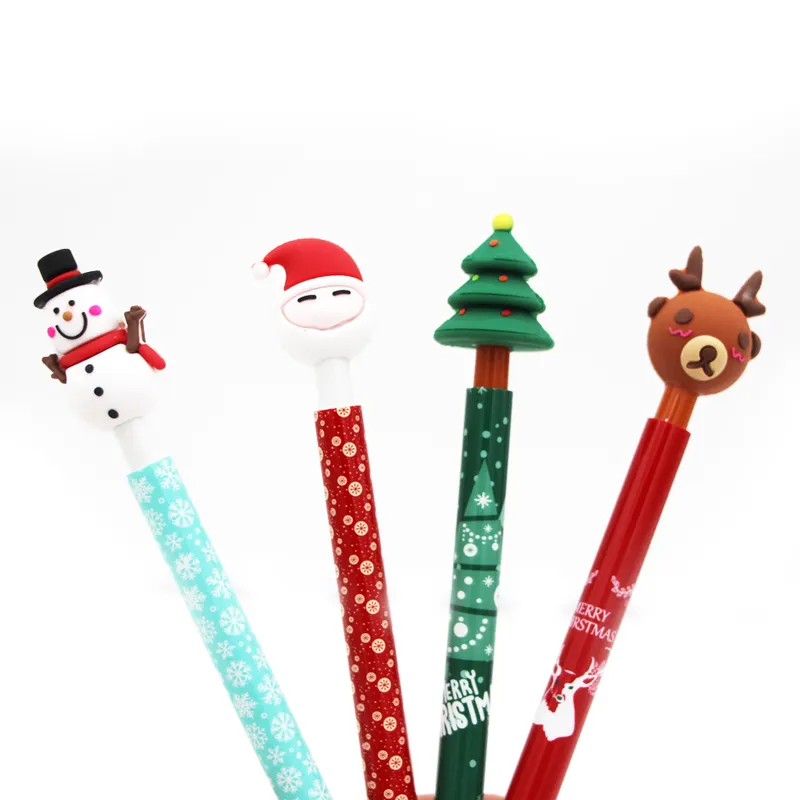 बर्फ आदमी सांता क्लॉस क्रिसमस पेड़ डिजाइन ballpoint बॉल पेन क्रिसमस उपहार बच्चों के बच्चों के लिए