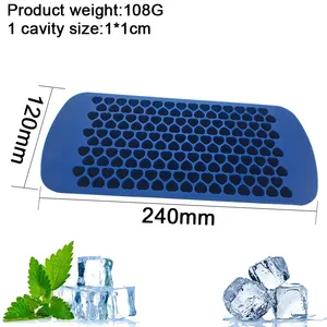 Mini Herz Form 150 Hohlraum Silikon Ice Cube Tray Ungiftig Silikon Ice Tray