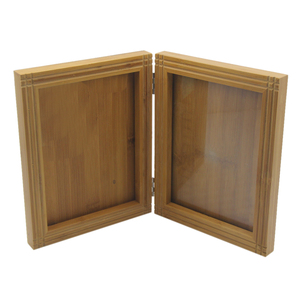 Wooden Factory FSC&amp;BSCI Bamboo Wooden <strong>Double</strong> Side Wedding Wall Mounted <strong>Photo</strong> Picture <strong>Frame</strong> - Product Image 1