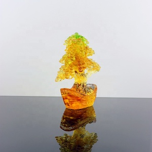 Vivo arte chino artesanía 82*70*65mm de vidrio artesanal de <span class=keywords><strong>la</strong></span> <span class=keywords><strong>suerte</strong></span> de cristal árbol escultura - Product Image 5