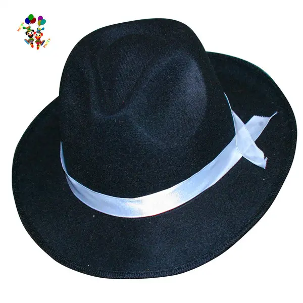 Topi Fedora Hitam Gangster Pria, Tema Pesta Musim HPC-2088 20-An