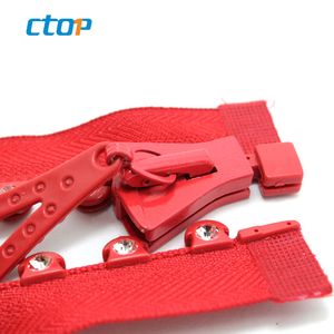 Phong Cách Thời Trang Nhựa Kim Cương <span class=keywords><strong>Zip</strong></span> Một Lớp Rhinestone Nhựa <span class=keywords><strong>Zip</strong></span> Cho Giày Quần Áo - Product Image 3