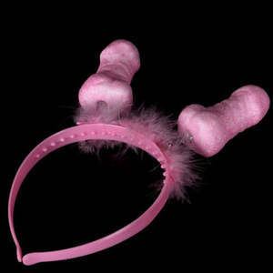 <strong>Bride</strong> <strong>to</strong> <strong>Be</strong> Props Glitter Pink Willy Boppers <strong>Headband</strong> Hen Party Supplies - Product Image 3