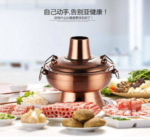 Pentola per Hot Pot Shabu Shabu in Acciaio Inox con Canna Fumaria - Product Image 2