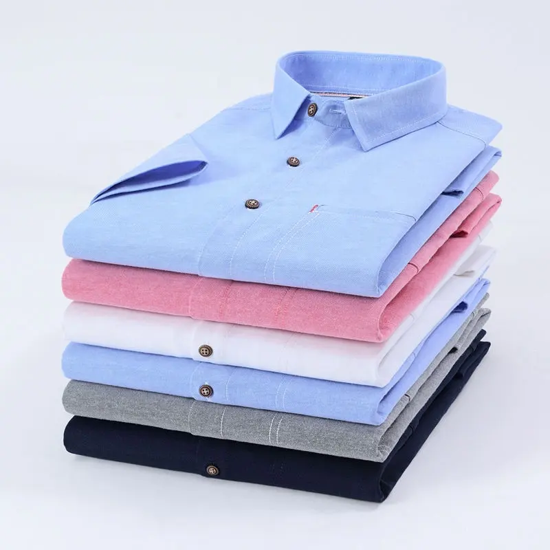 Custom men fitness exford cotton fabric long sleeve dress shirts with logos
