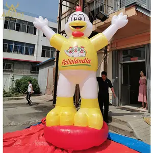 A02 Fried chicken restaurant outdoor promotion giant inflatable rooster/chicken mascot for sale