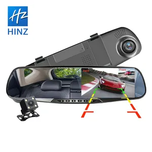 4.3 inch car dvr camera recording mirror dash cam 1080p dual camera car dvr