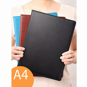 Di alta qualità su ordinazione conferenza di lavoro di registrazione handmade ufficiale di scuola impermeabile A4 nero notebook in pelle - Product Image 2