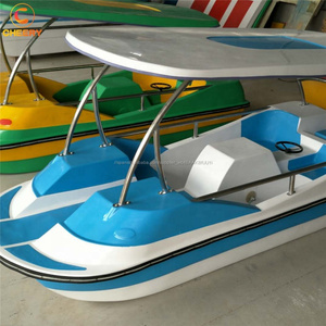 Lindo animal tema Agua parque de fibra de vidrio barco de pesca 4 persona swan electric bote <span class=keywords><strong>a</strong></span> pedal - Product Image 3
