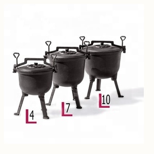 Olla <span class=keywords><strong>grande</strong></span> <span class=keywords><strong>de</strong></span> <span class=keywords><strong>hierro</strong></span> fundido <span class=keywords><strong>de</strong></span> tres patas para acampar, <span class=keywords><strong>Caldero</strong></span> <span class=keywords><strong>de</strong></span> bruja - Product Image 6