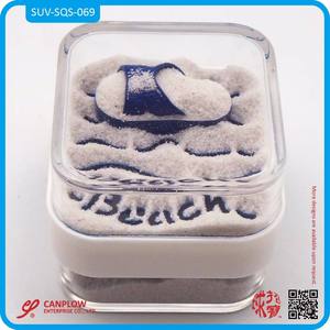 Decorative Eco-Friendly Plastic <b>Creative</b> Design Round Shape Sea Pattern Tourist Mini Art Souvenir <b>Gift</b> Sand Bottle - Product Image 6