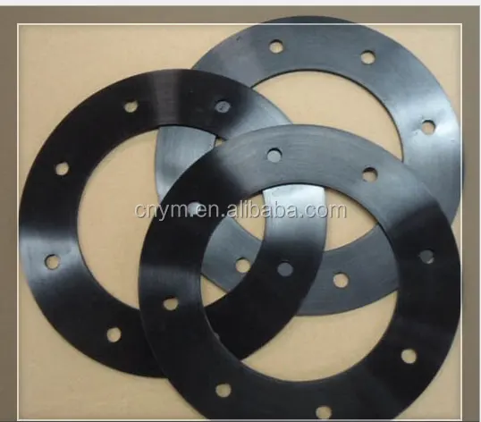 Rubber flange gasket for pipe fitting