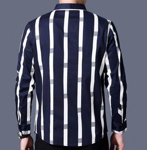 Nuovo di alta qualità in puro cotone manica lunga moda <span class=keywords><strong>Slim</strong></span> <span class=keywords><strong>Fit</strong></span> <span class=keywords><strong>camicia</strong></span> stampata per gli uomini - Product Image 4