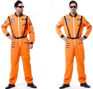 2016 di vendita calda max Costumi di Halloween per Uomo Astronaut tuta spaziale arancione del Costume Cosmonauta costumi Cosplay