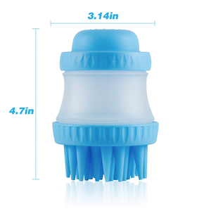 Pet <strong>Dog</strong> <strong>Bath</strong> and Massage Brush Pet Scrubber Shampoo Dispenser Pet Cleaning Device <strong>Dog</strong> Washer With Silicone Brush Bristle - Product Image 6