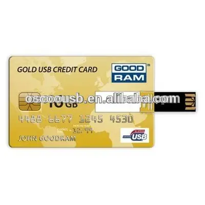 personalizado tarjeta de crédito forma usb flash drive usb tarjeta de venta directa de fábrica