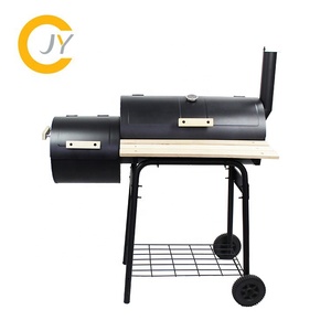 Double Side <strong>Barrel</strong> Smoker Charcoal Barbecue <strong>Grill</strong> Trolley <strong>Bbq</strong> <strong>Grill</strong> for Camping Smoker - Product Image 3