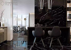 Wholesale <strong>Black</strong> Marble with White Veins Good Price Nero <strong>Marquina</strong> Chinese Marble Tile - Product Image 4