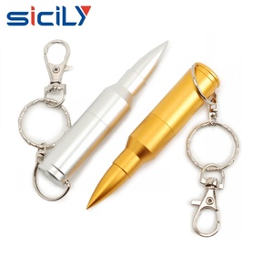 <span class=keywords><strong>Chiavetta</strong></span> USB 2.0 3.0 a Forma di Mitragliatrice con Proiettile Dorato e Portachiavi Non in Plastica - Regalo di Natale - Product Image 3